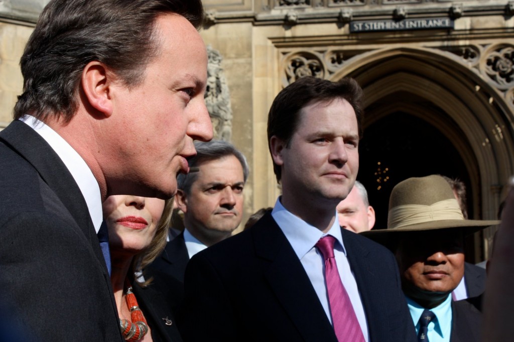 David Cameron and Nick Clegg both attended the final cabinet meeting of the coalition today.