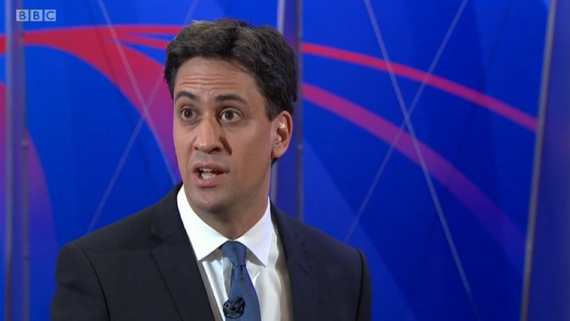Ed Miliband at the Question Time Debate