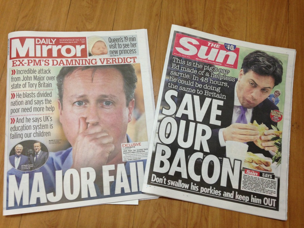 The British press have declared their political leanings before the election