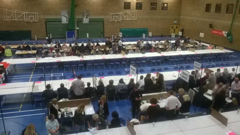 Littledown Centre will see many votes counted in the next hour