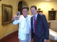 Nick Clegg poses for a selfie with TOWIE star Joey Essex